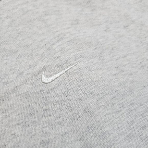 Nike Solo Swoosh Crewneck Sweatshirt Heather Grey XS Unisex Fleece DX1361-051 LE - Picture 7 of 13